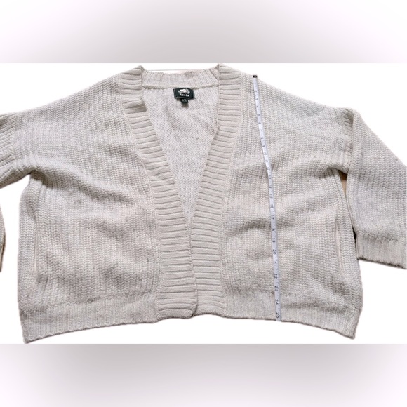 Roots Cream Women's Knit Open Cardigan Sweater - Picture 6 of 7